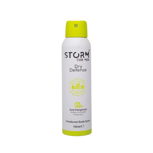 STORM férfi deo spray izzadásgátló DRY DEFENSE vegán 150 ML